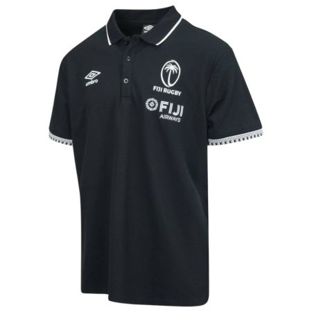 Polo Piqué Rugby Fidji 7s Noir - Umbro