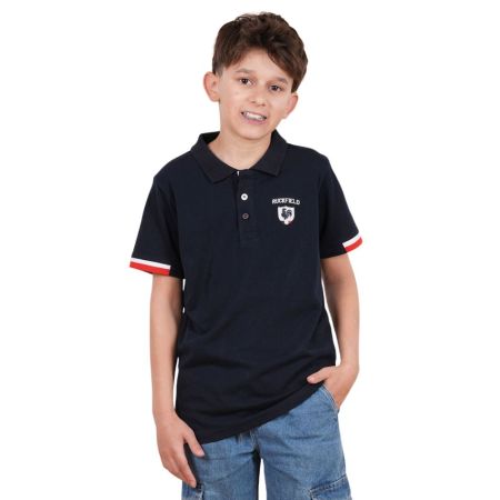 Kids French Rugby Club Short Sleeve Polo Navy - Ruckfield