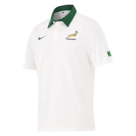 Polo Rugby Manches Courtes Springboks Afrique du Sud 2026/2027 Blanc - Nike