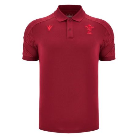 Official Rugby Travel Polo Player Wales 2025/2026 - Macron

