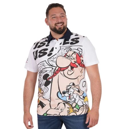 Polo Rugby Ruckfield x Astérix Manches Courtes Blanc - Ruckfield