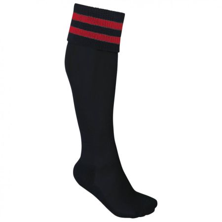 Rugby Socks Black/Red Stripe - ProAct