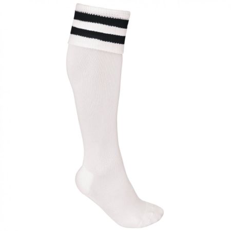 Rugby Socks White with Black Stripes - ProAct