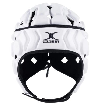 Gilbert Octane white black child rugby helmet certified