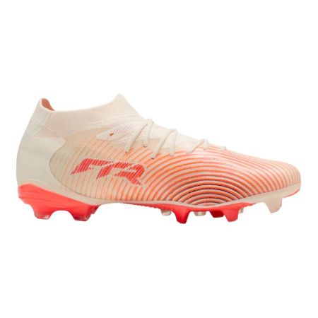 Puma Future 9 Match rugby boot side view knitted collar sugared almond
