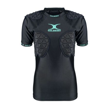 Triflex Fem V3 Gilbert rugby shoulder pad black EVA foam front view