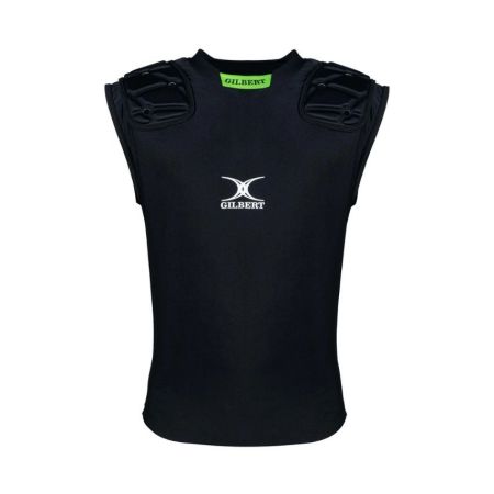 Gilbert Vapour black rugby shoulder pad reinforced protection