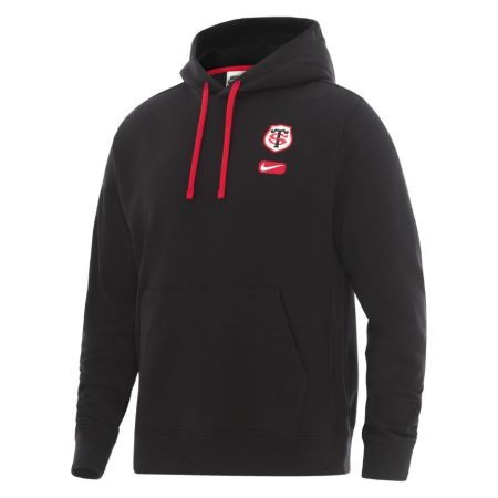 Stade Toulousain Nike black hoodie with embroidered chest badge