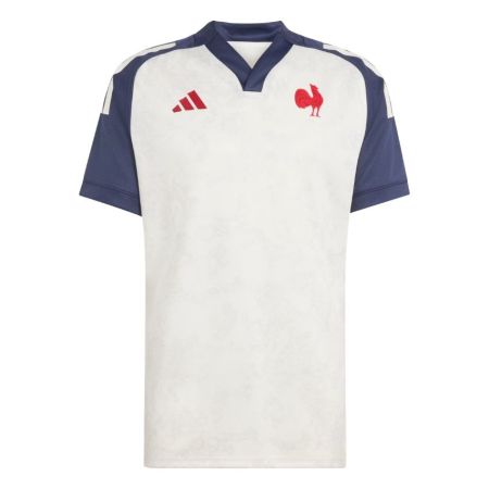 France rugby training shirt FFR cream white adidas