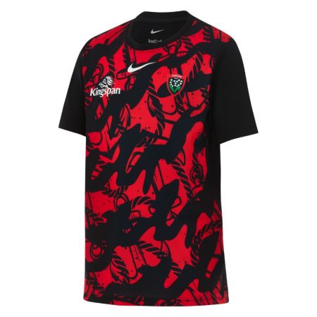RC Toulon pre-match child jersey Nike red black rope pattern