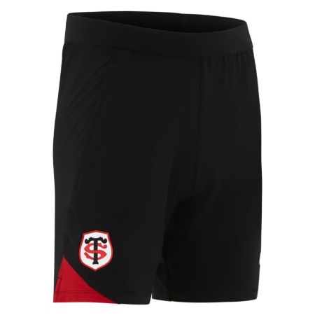 Nike Stade Toulousain shorts black with red side panels embroidered crest