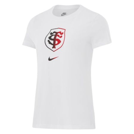 White women's t-shirt Stade Toulousain Nike crest printed on chest