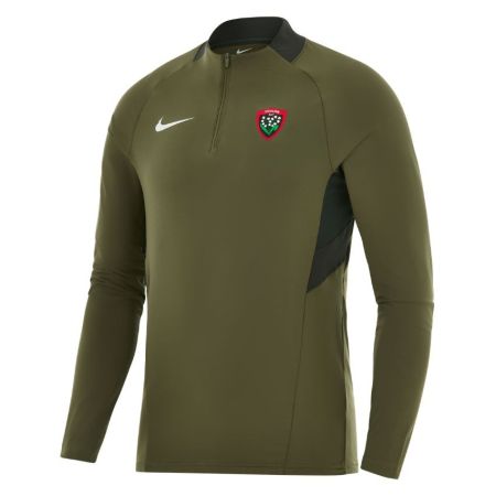 RC Toulon Nike training top khaki charcoal panels front view
