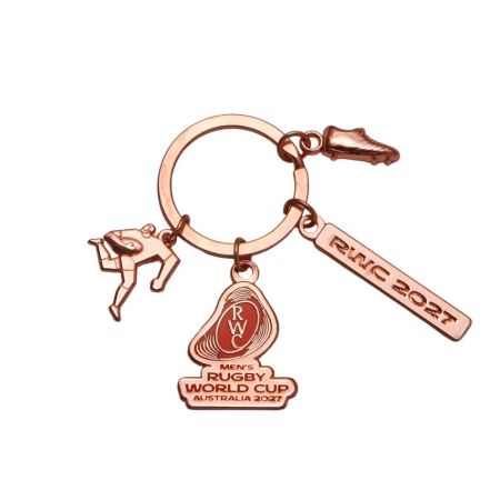 Official Rugby World Cup 2027 Australia Keyring silver metal charm
