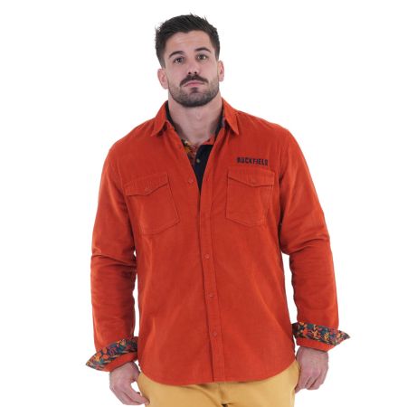 Rust corduroy overshirt Autumn Rugby Tour - Ruckfield