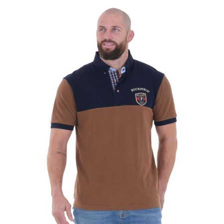 Polo Rugby Short Sleeves Selected Dark Beige - Ruckfield