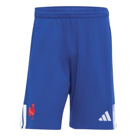 France FFR rugby travel shorts adidas navy blue cotton