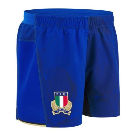 Kids’ Home Rugby Shorts Italy Blue 2025/2026 - Macron

