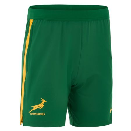 Springboks Nike training shorts Gorge Green with yellow details