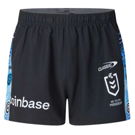 Cronulla Sharks Indigenous Rugby Shorts NRL 2025 - Classic Sportswear