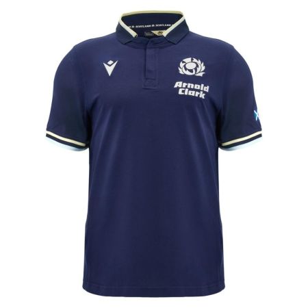 Scotland rugby home jersey 2026-2027 Macron navy cotton front view