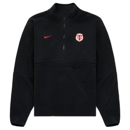 Stade Toulousain Nike 2026/27 rugby fleece black red front view