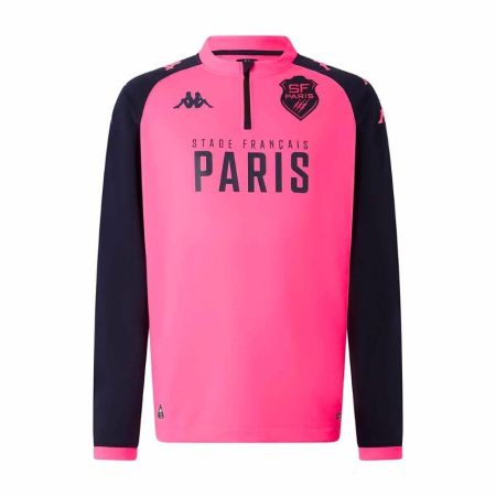 Rugby 1/4 Zip Sweat Muzira Stade Français Pink 2025/2026 - Kappa