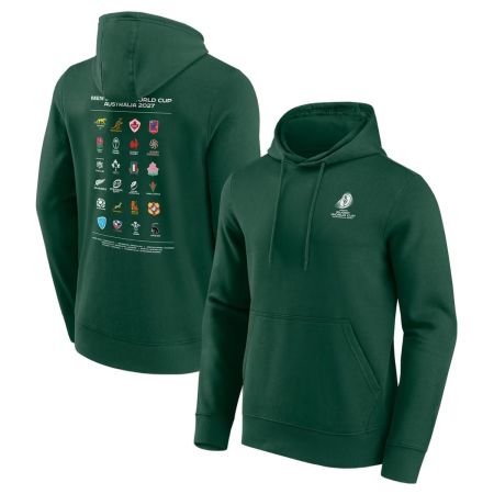 Rugby Hoodie 24 Unions Rugby World Cup 2027 Green