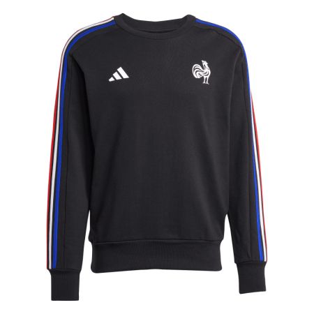 Rugby Sweatshirt 3-Stripes France Essentials Black - ADIDAS