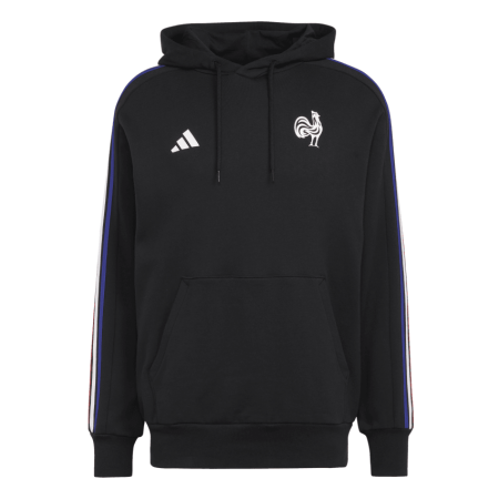 FFR Rugby France Essentials Hoodie Black - ADIDAS