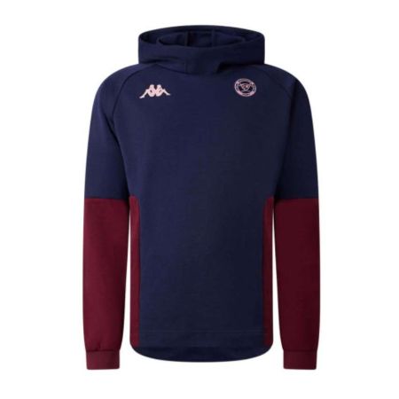 Sweat à capuche rugby bleu mequot Union Bordeaux Bègles 2025/2026 - Kappa 