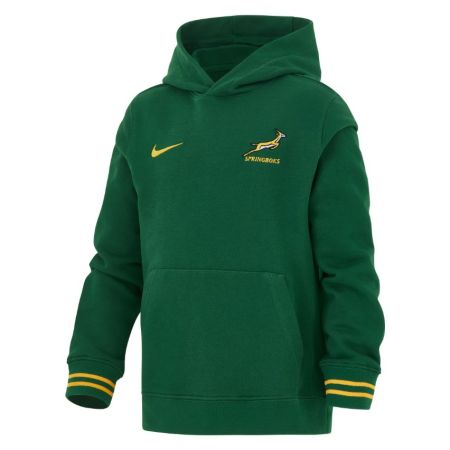 Springboks Nike green gold children's hoodie front view