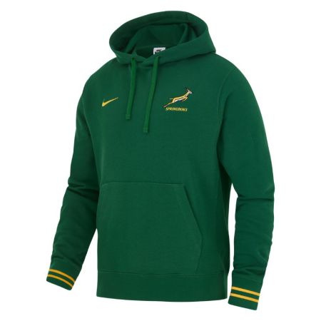Nike Springboks green hoodie front view with embroidered logo