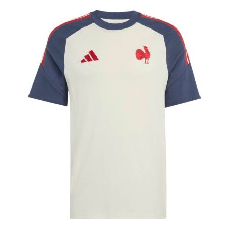 Women's rugby France Performance cream white T-shirt Adidas