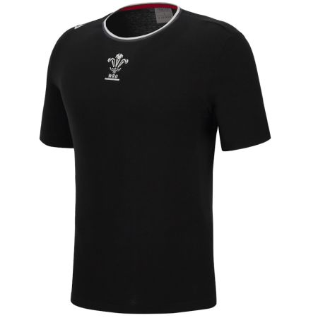 Rugby T Shirt Wales WRU Black 2022/2023 - Macron
