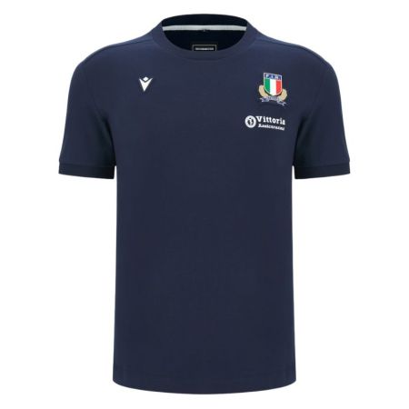 Italy Rugby Travel T-shirt Athleisure 2026/27 Macron Blue