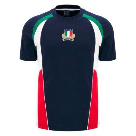 Italy rugby supporter heritage t-shirt navy blue Macron
