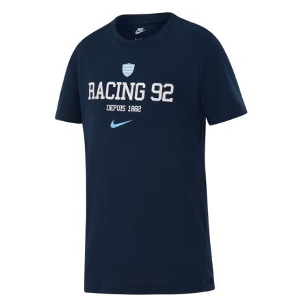 Racing 92 Nike children's rugby T-shirt navy blue graphic