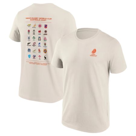Rugby World Cup 2027 24 Nations off white T-shirt