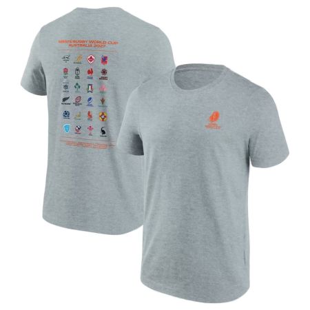 Rugby T-Shirt World Cup 2027 Australia Grey 24 Unions