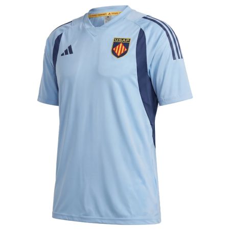 USAP Perpignan blue Adidas rugby warm-up jersey 2026-2027 front