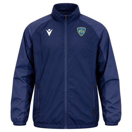 ASM Clermont navy blue windbreaker Macron front view season 2026-2027