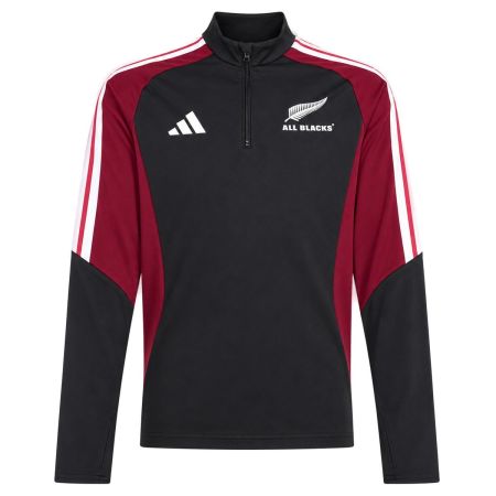All Blacks Adidas junior black rugby training jacket with silver fern