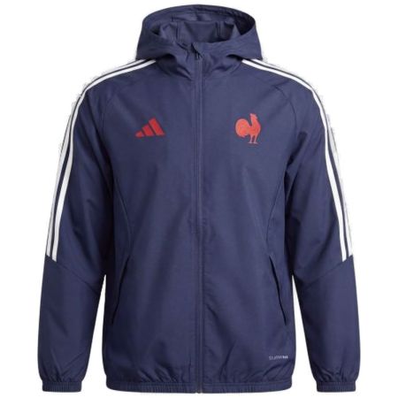 Adidas France Rugby Windbreaker Jacket Men's Shadow Navy