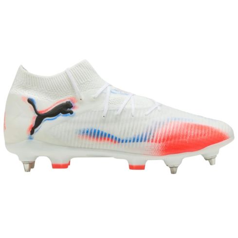 Future 8 Pro MxSG Rugby Boots Screw-in Studs Mixed Ground White Red - Puma