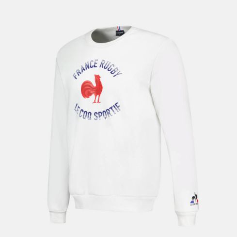 Sweat Crew Rugby Fanwear France Blanc - Le Coq Sportif