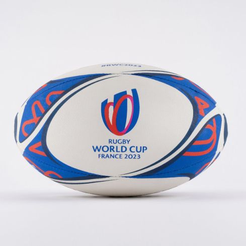 Ballon Gilbert Coupe du Monde Rugby 2023 Uruguay T.5 Blanc/Bleu