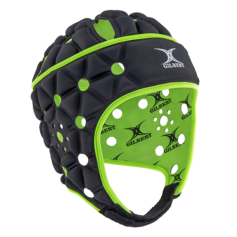 Rugby Headguard Air Black/Green - Gilbert
