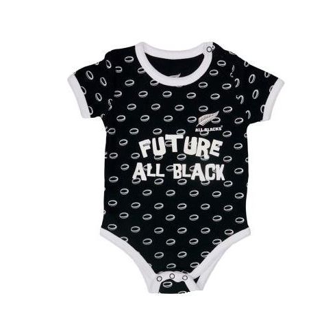 Official Baby Rugby Bodysuit All Blacks Black - Dusport