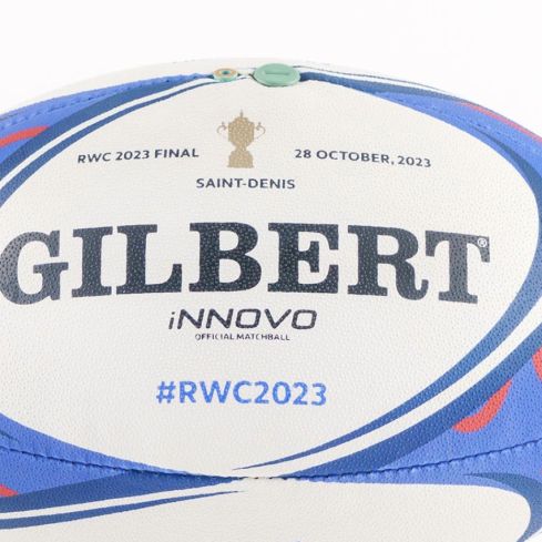 Ballon Gilbert Coupe du Monde Rugby France 2023 Replica T.5 Blanc/Bleu